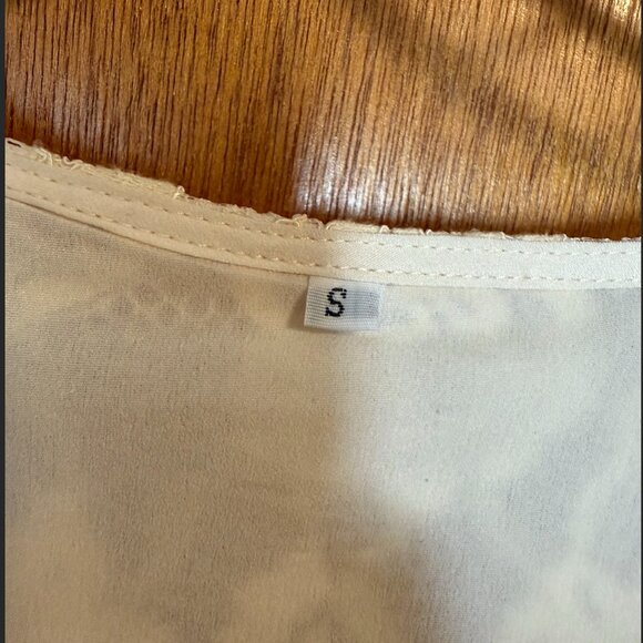 BOHO lace long Dress with slit for photo shoot, maternity glam pictures offwhite - Picture 3 of 4